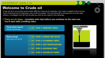 BP Education. Crude Oil and fractional distillation simulation